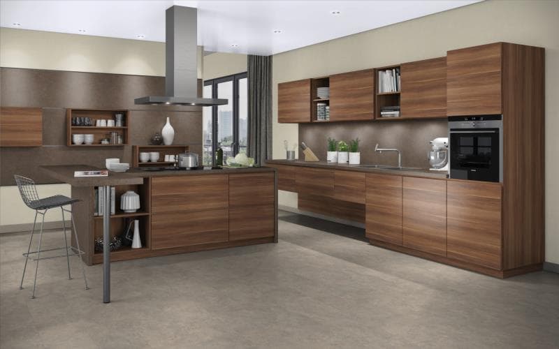 Treviso Handle-less Matt Plumwood